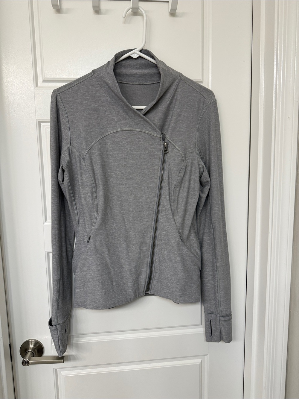 lululemon Grey Asymmetrical Zip Jacket